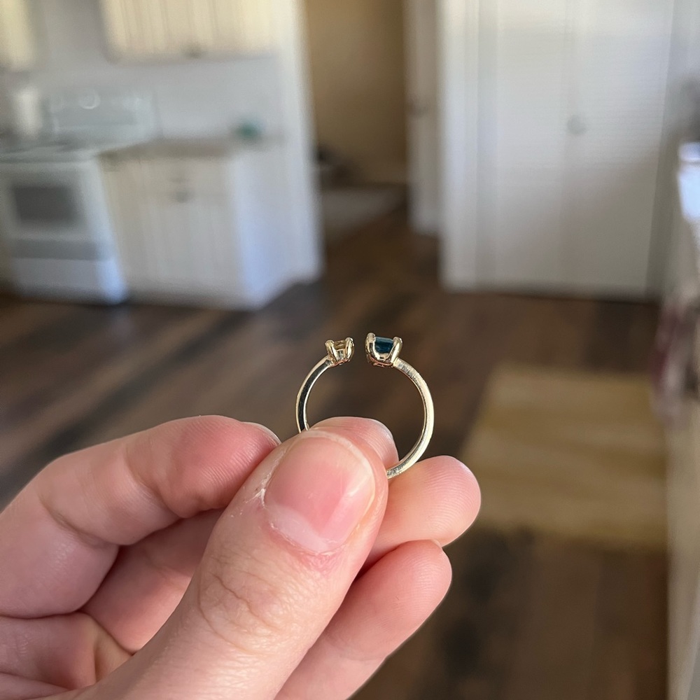 14k Gold Topaz & Citrine Ring - Picture 6 of 10